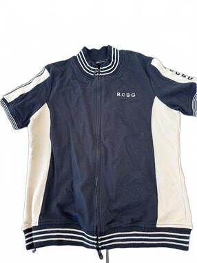 BCBG Max Azria Zip Mock Neck Top